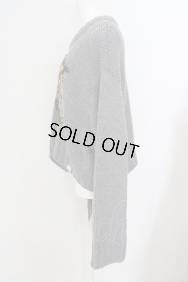 画像4: ヴィヴィアンウエストウッド 中古 / OWLモチーフ プルオーバーニット 00 グレー  O-24-03-10-010-to-IG-OS (4)