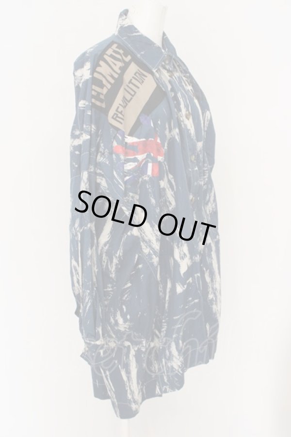 画像2: ANGLOMANIA 中古 //アナーキーシャツワンピース 38 ブルー  O-24-03-24-016-op-YM-ZH (2)