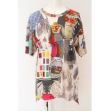 【USED】Vivienne Westwood / TS/MOODBOARD PRINT Tシャツ ヴィヴィアンウエストウッド ビビアン02 パターン 【中古】 O-24-03-24-036-ts-YM-OS