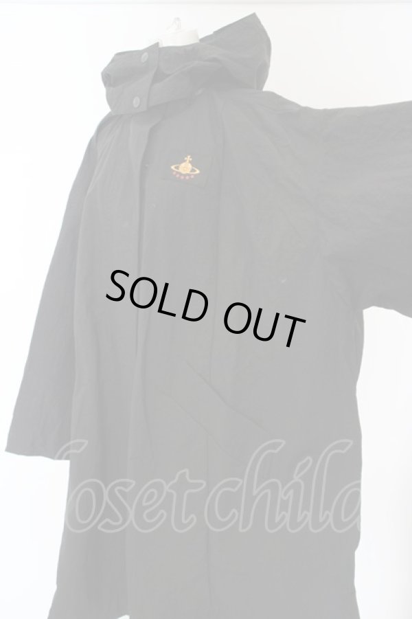 画像4: ヴィヴィアンウエストウッド 中古 / ORB STARS リサイクルナイロン サークルコート 00 ブラック  O-24-03-24-051-co-YM-OS (4)