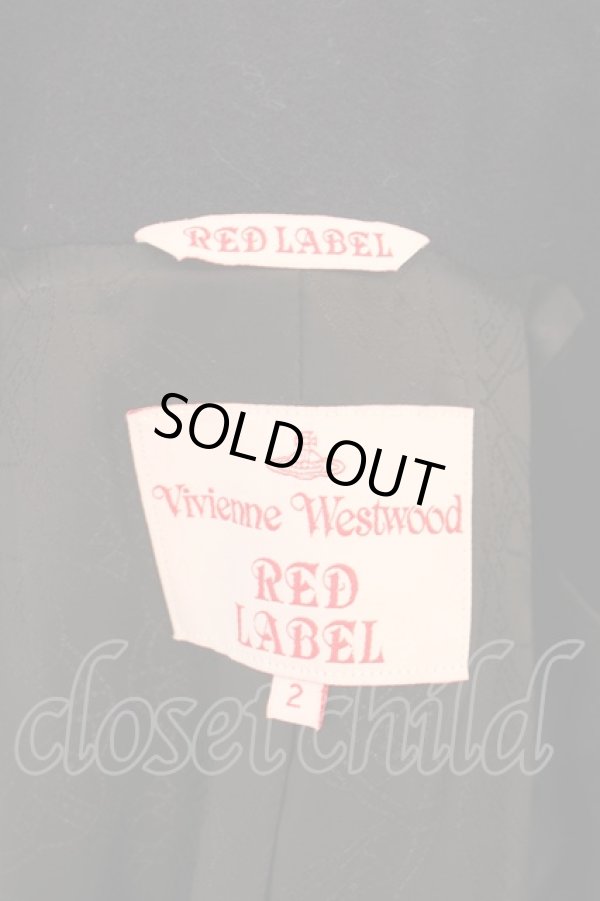 画像4: ヴィヴィアンウエストウッド 中古 / ウールメルトンLOVEコート 1 ネイビーxブラック  O-24-03-24-011-co-YM-OS (4)