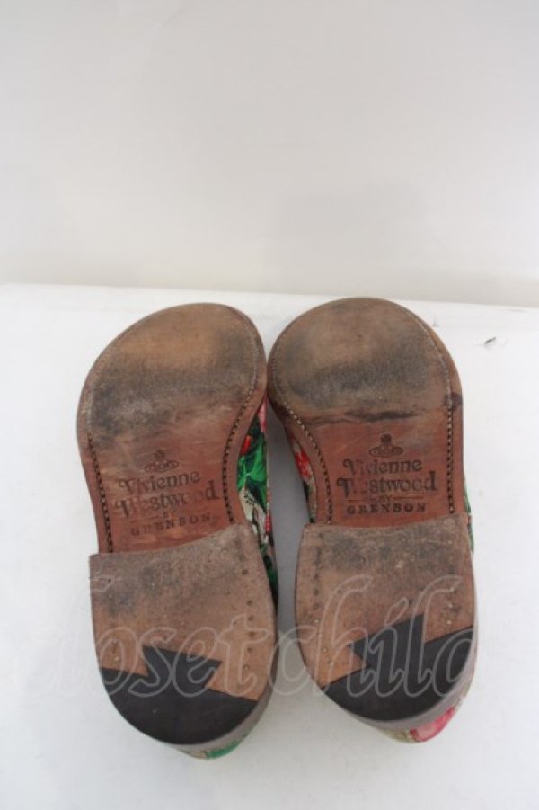 画像6: ヴィヴィアンウエストウッド 中古 / Grenson Lily Print Derbyシューズ 4D (アウトソール約26cm) マルチ  O-24-04-07-061-sh-IG-ZH (6)