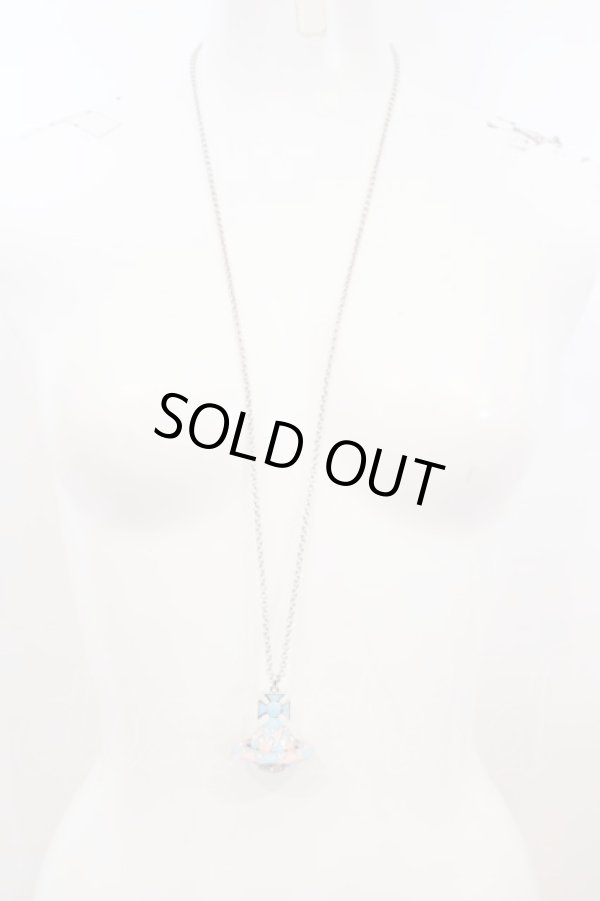 画像2: ヴィヴィアンウエストウッド 中古 / HARLEQUIN ORB 3Dペンダント  ピンクxスカイ  O-24-04-07-019-ac-YM-OS (2)