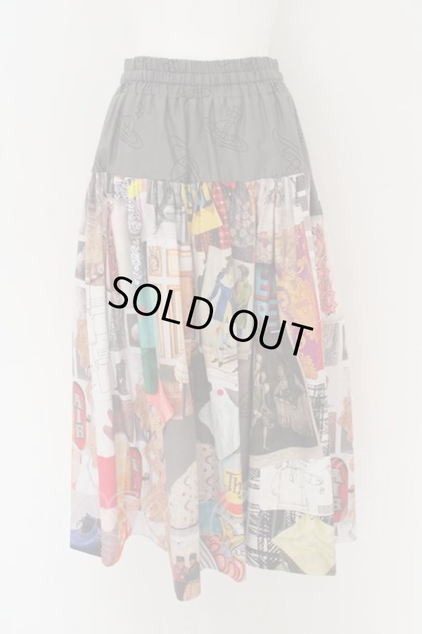 画像5: ヴィヴィアンウエストウッド 中古 / MOODBOARD 切リ替エギャザースカート 00 マルチ  O-24-04-21-049-sk-YM-OS (5)