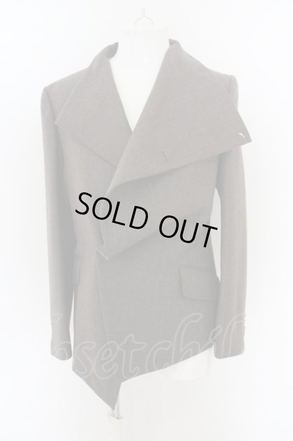 画像4: ヴィヴィアンウエストウッド MAN 中古 / ビッグカラードレープジャケットセットアップ 46 グレー  O-24-04-21-001-su-YM-ZH (4)