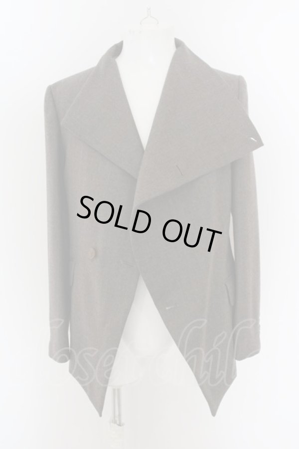 画像5: ヴィヴィアンウエストウッド MAN 中古 / ビッグカラードレープジャケットセットアップ 46 グレー  O-24-04-21-001-su-YM-ZH (5)