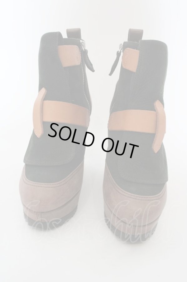 画像2: ヴィヴィアンウエストウッド 中古 / ウェッジソールボンテージブーツ 40(約25cm) カーキxブラウン  O-24-04-21-080-sh-YM-ZH (2)