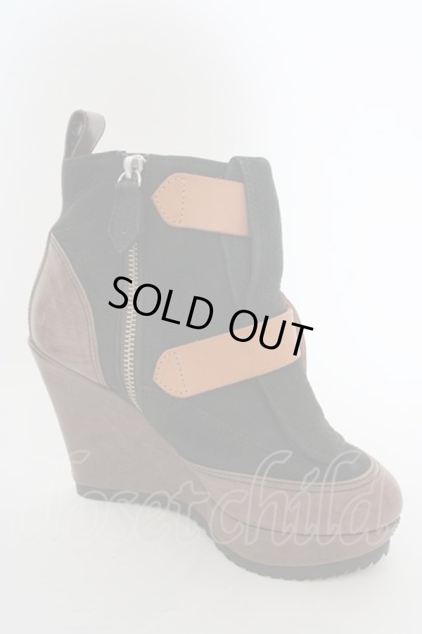 画像4: ヴィヴィアンウエストウッド 中古 / ウェッジソールボンテージブーツ 40(約25cm) カーキxブラウン  O-24-04-21-080-sh-YM-ZH (4)