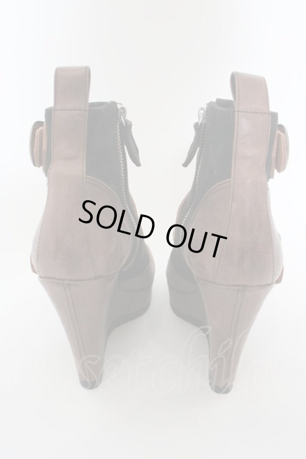 画像6: ヴィヴィアンウエストウッド 中古 / ウェッジソールボンテージブーツ 40(約25cm) カーキxブラウン  O-24-04-21-080-sh-YM-ZH (6)