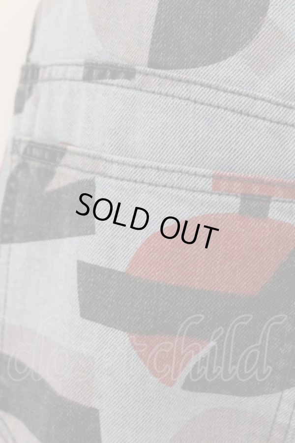 画像3: ヴィヴィアンウエストウッド 中古 / ALPHABET PRINT タックワイドデニムトラウザーズ 01 ブルー  O-24-05-05-018-pa-YM-OS (3)