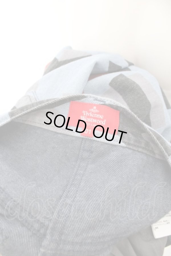 画像5: ヴィヴィアンウエストウッド 中古 / ALPHABET PRINT タックワイドデニムトラウザーズ 01 ブルー  O-24-05-05-018-pa-YM-OS (5)