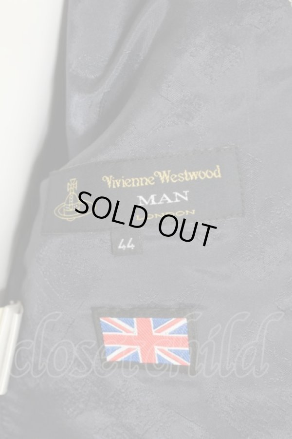 画像5: ヴィヴィアンウエストウッド MAN 中古 / チェックウエストコートジャケット 44 グレー×レッドチェック  O-24-05-05-057-jc-IG-ZH (5)