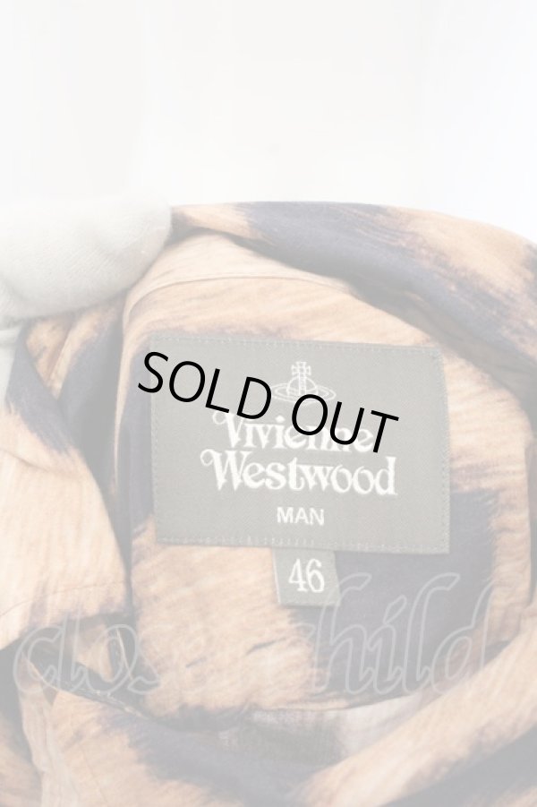 画像4: ヴィヴィアンウエストウッド MAN 中古 / レオパードビッグオジークラークシャツ 46 ブラウン  O-24-06-09-048-bl-YM-OS (4)