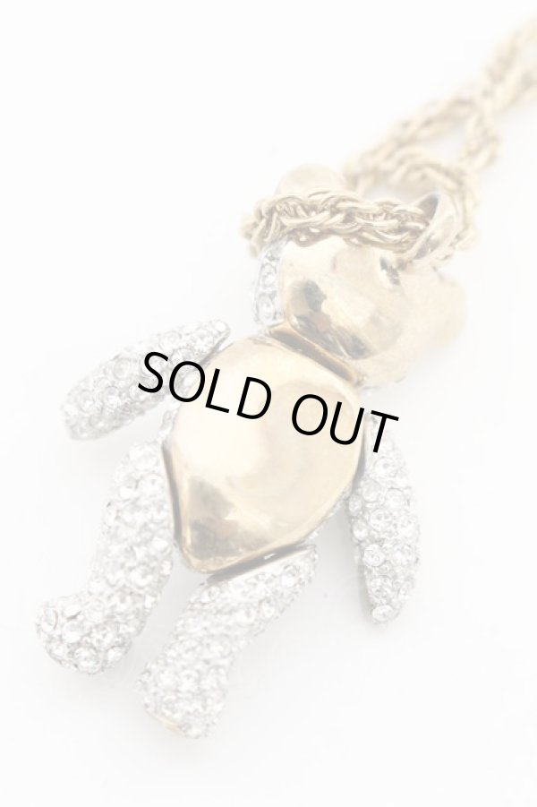 画像4: ヴィヴィアンウエストウッド 中古 / クリスタルテディベアネックレス  ゴールド  O-24-06-09-010-ac-YM-OS (4)