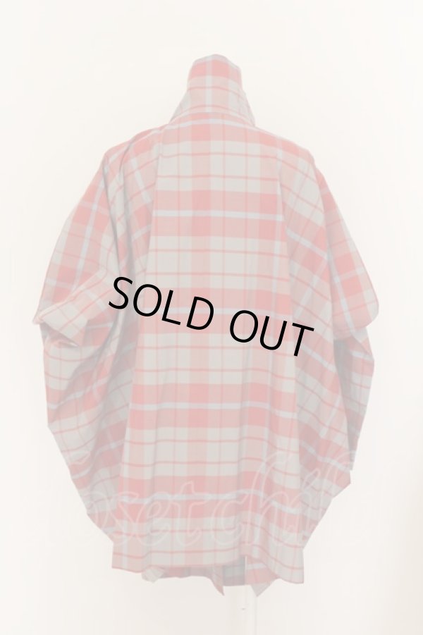 画像4: ヴィヴィアンウエストウッド 中古 / CHOICE チェックスクエアコート 2 レッド×ネイビー  O-24-06-16-031-jc-IG-OS (4)