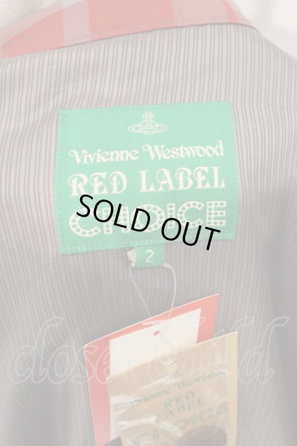 画像6: ヴィヴィアンウエストウッド 中古 / CHOICE チェックスクエアコート 2 レッド×ネイビー  O-24-06-16-031-jc-IG-OS (6)