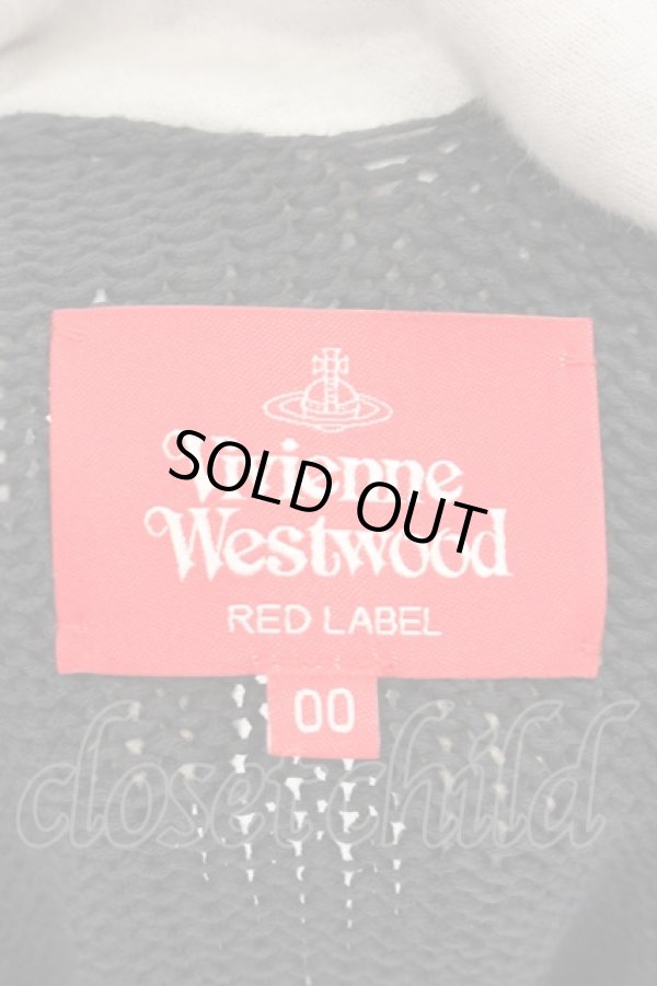 画像4: ヴィヴィアンウエストウッド 中古 / ハートメッシュインターシャ 00 ブラック×レッド  O-24-06-16-016-to-IG-ZY (4)