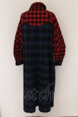 画像3: ヴィヴィアンウエストウッド 中古 / ギンガムチェックブロッキングフレアシャツワンピース 00 ブルー×レッド  O-24-06-23-021-op-IG-ZH (3)