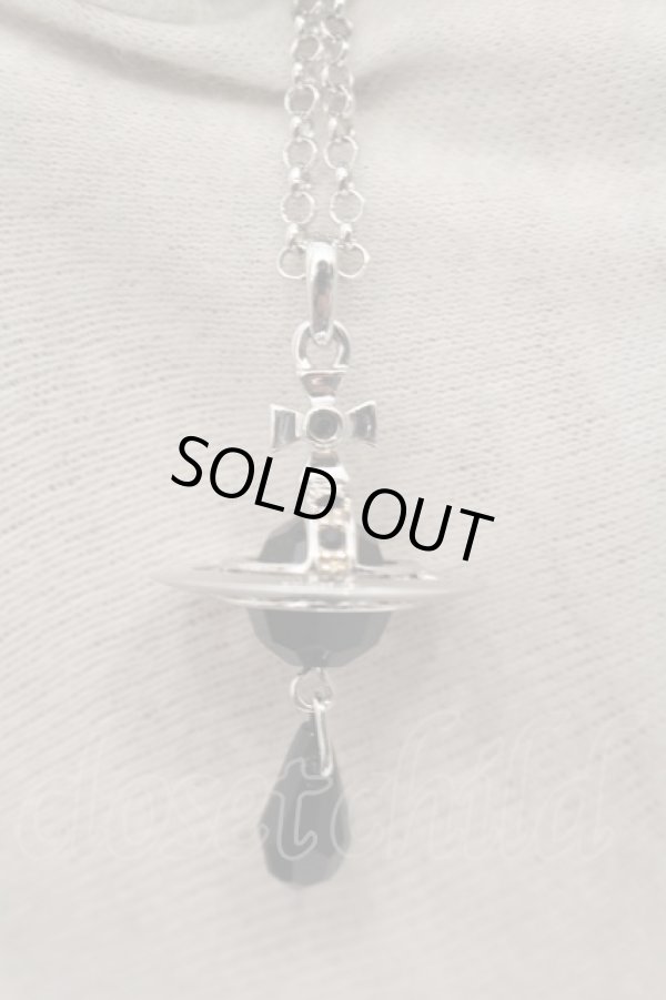 画像2: ヴィヴィアンウエストウッド 中古 / ブラッククリスタルオーブタイニーペンダント  ブラックｘシルバー  O-24-06-23-052-ac-YM-OS (2)