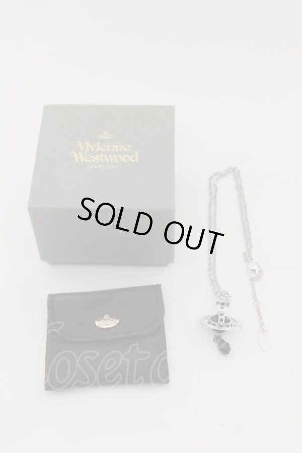 画像8: ヴィヴィアンウエストウッド 中古 / ブラッククリスタルオーブタイニーペンダント  ブラックｘシルバー  O-24-06-23-052-ac-YM-OS (8)