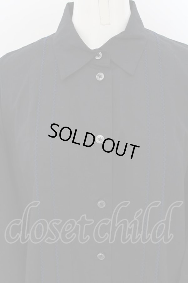 画像2: ヴィヴィアンウエストウッド 中古 / タックロングシャツワンピース 00 ブラック×ブルー  O-24-06-23-018-bl-IG-OS (2)