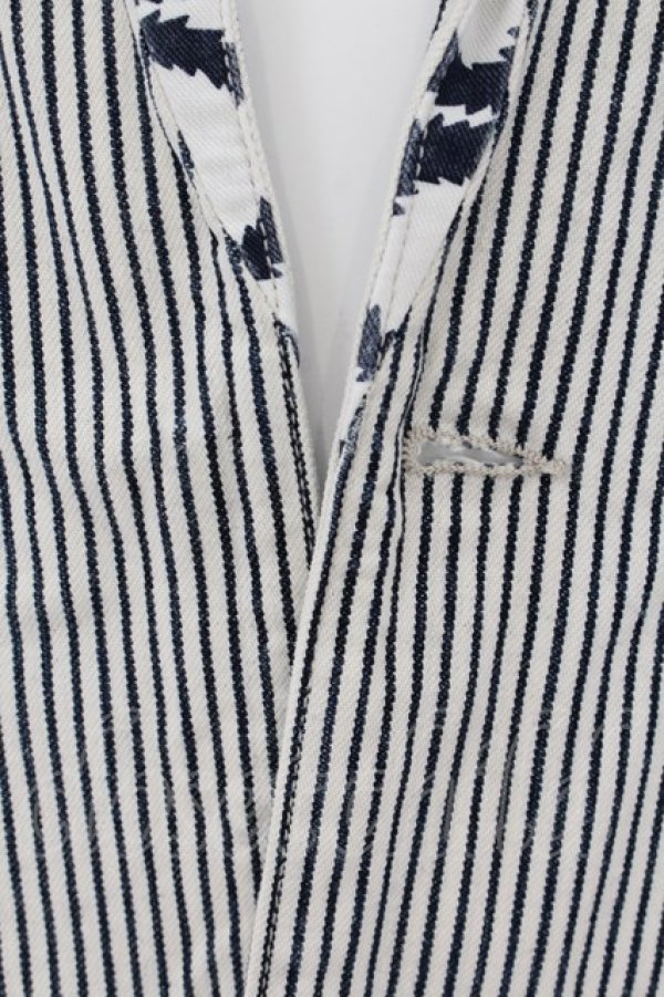 画像3: ヴィヴィアンウエストウッド Anglomania and Lee / WORKMAN BLAZER M ネイビー×オフホワイト  O-24-07-07-001-jc-YM-ZH (3)