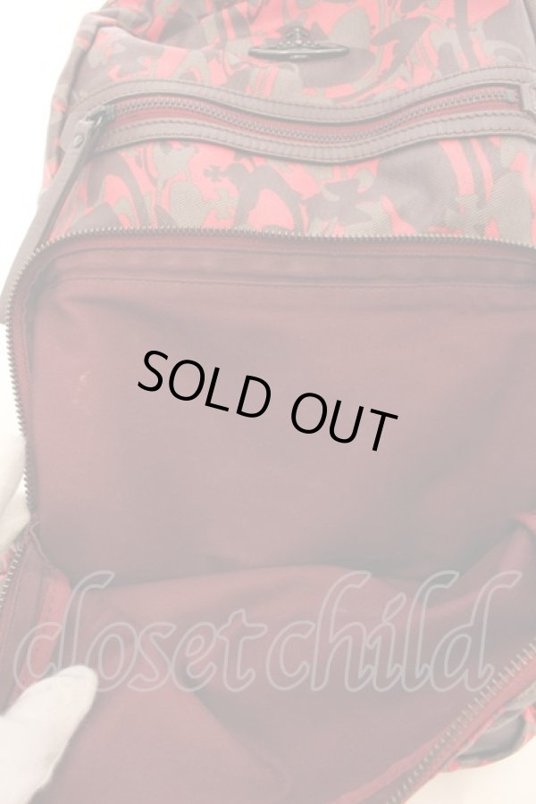 画像9: ヴィヴィアンウエストウッド 中古 / CHEQUAR ORB リュックM  レッド  O-24-08-11-029-ba-YM-OS (9)