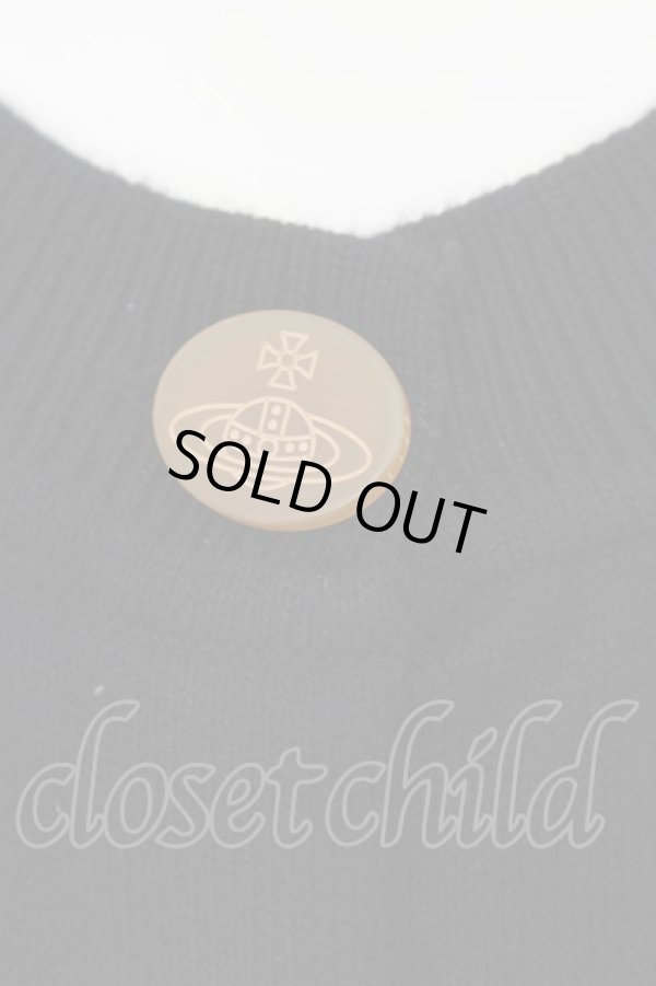 画像3: ヴィヴィアンウエストウッド 中古 / カラーオーブ刺繍カーディガン M ブラック  O-24-08-11-009-to-YM-OS (3)