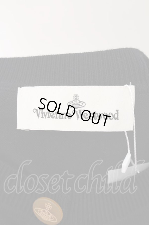 画像5: ヴィヴィアンウエストウッド 中古 / カラーオーブ刺繍カーディガン M ブラック  O-24-08-11-009-to-YM-OS (5)