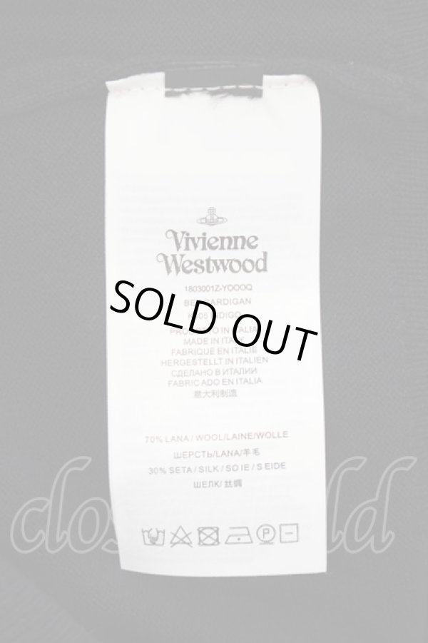 画像6: ヴィヴィアンウエストウッド 中古 / カラーオーブ刺繍カーディガン M ブラック  O-24-08-11-009-to-YM-OS (6)