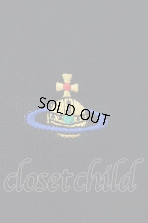 画像3: ヴィヴィアンウエストウッド 中古 / カラーオーブ刺繍カーディガン M ブラック  O-24-08-11-010-to-YM-OS (3)