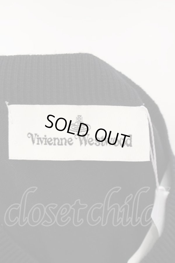 画像5: ヴィヴィアンウエストウッド 中古 / カラーオーブ刺繍カーディガン M ブラック  O-24-08-11-010-to-YM-OS (5)