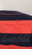 画像5: ヴィヴィアンウエストウッド 中古 / ボーダー×シルエットフラワーTシャツ 2 レッド×ネイビー×ホワイト  O-24-08-18-042-ts-IG-OS (5)