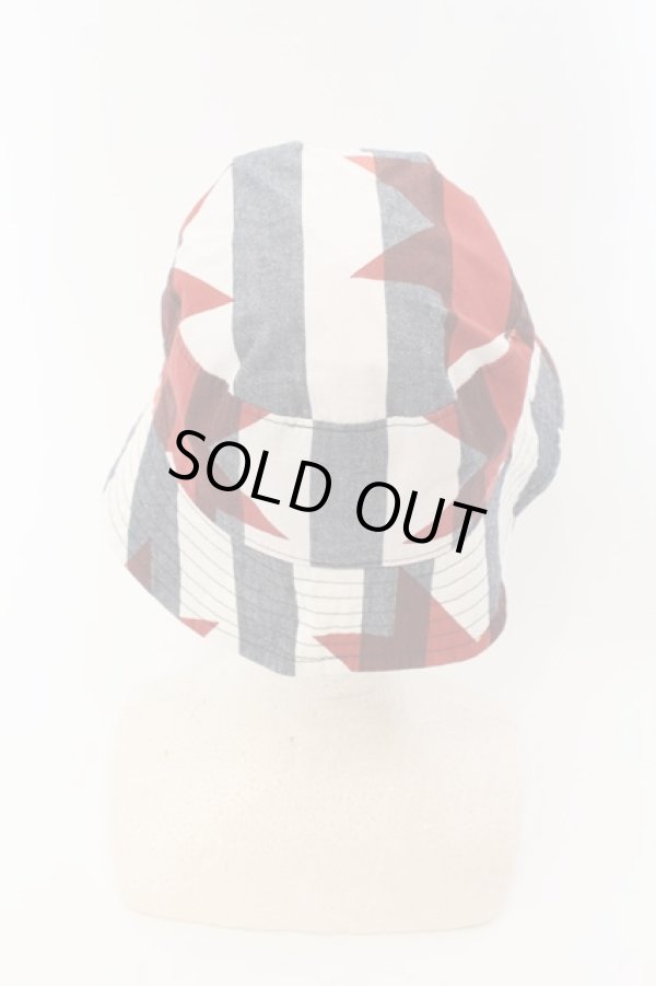 画像4: ヴィヴィアンウエストウッド 中古 / パッチバケットハット M ホワイト×グレー×レッド  O-24-08-25-045-ha-IG-ZY (4)