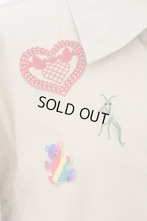 画像2: ヴィヴィアンウエストウッド 中古 / CARDY EMBROIDERY ダンガリーシャツワンピース 00 イエロー  O-24-09-08-017-op-IG-OS (2)