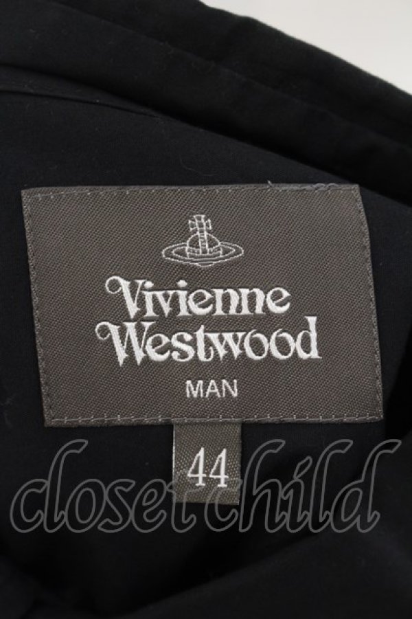 画像4: ヴィヴィアンウエストウッド MAN 中古 / LONG WORK シャツ 44 ブラック×グリーン  O-24-09-15-018-bl-IG-ZI (4)