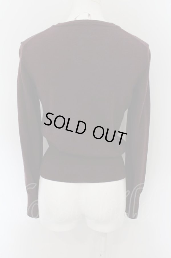 画像4: ヴィヴィアンウエストウッド 中古 / カラーオーブ刺繍カーディガン S ワイン  O-24-10-13-019-to-YM-OS (4)