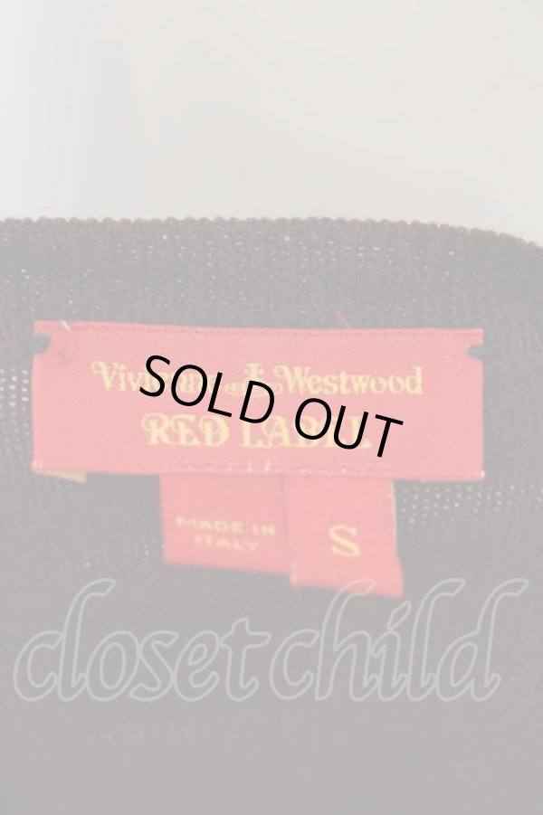 画像5: ヴィヴィアンウエストウッド 中古 / カラーオーブ刺繍カーディガン S ワイン  O-24-10-13-019-to-YM-OS (5)