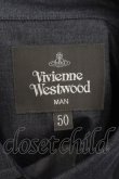 画像4: ヴィヴィアンウエストウッド MAN 中古 / 単色オーブ刺繍半袖ワイドシャツ 50 グレー  O-24-10-13-003-bl-YM-OS (4)