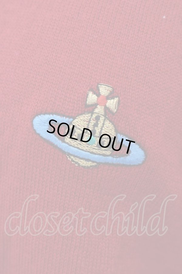 画像2: ヴィヴィアンウエストウッド 中古 / カラーオーブ刺繍カーディガン M レッド  O-24-10-13-028-to-YM-OS (2)