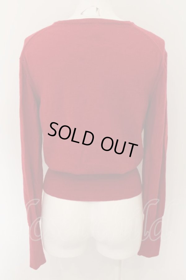 画像4: ヴィヴィアンウエストウッド 中古 / カラーオーブ刺繍カーディガン M レッド  O-24-10-13-028-to-YM-OS (4)