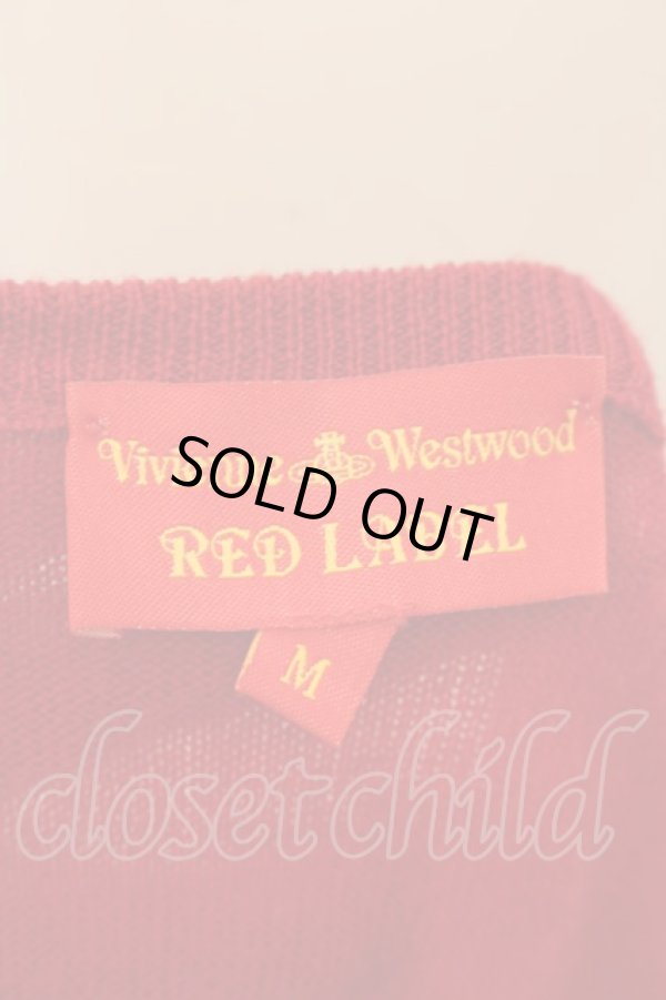 画像5: ヴィヴィアンウエストウッド 中古 / カラーオーブ刺繍カーディガン M レッド  O-24-10-13-028-to-YM-OS (5)