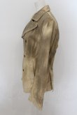 画像2: ヴィヴィアンウエストウッド 中古 / COMME des GARCONSダブルネーム グランジ加工ジャケット S ベージュ  O-24-10-13-006-jc-IG-OS (2)