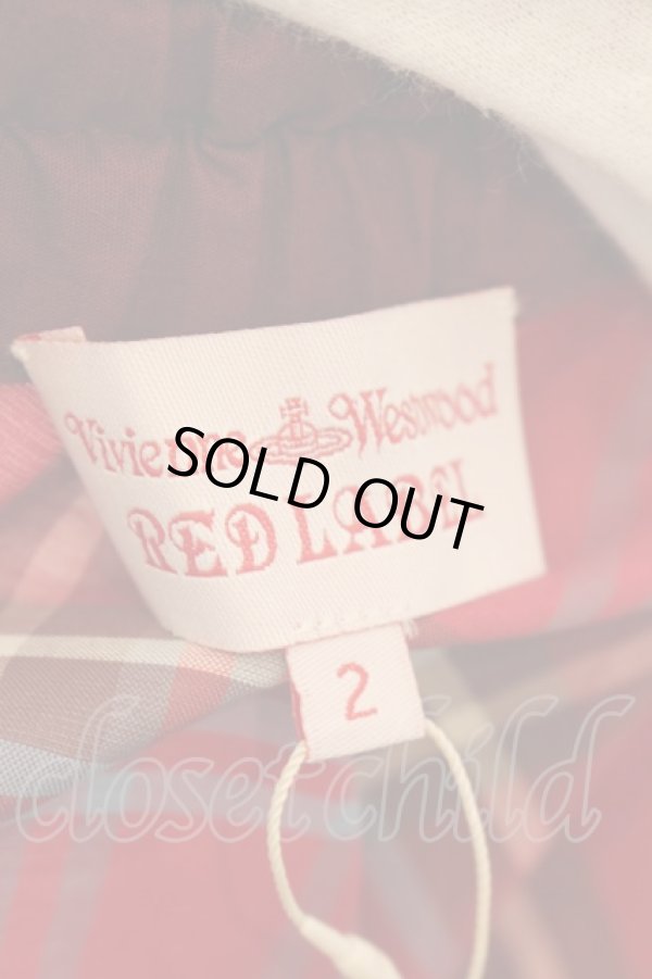 画像4: ヴィヴィアンウエストウッド 中古 / タータンミモレスカート 2 レッド  O-24-10-13-052-sk-YM-ZH (4)