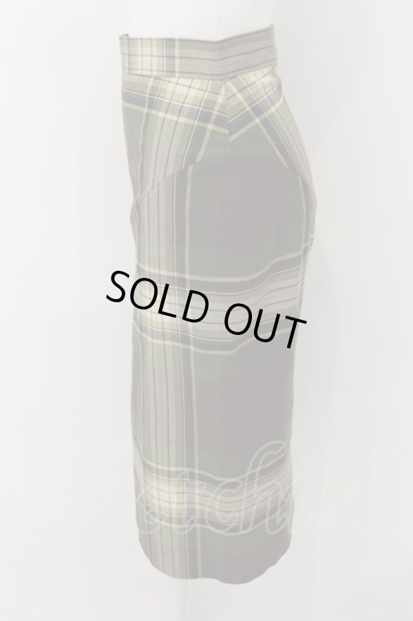 画像2: ヴィヴィアンウエストウッド 中古 / タータンタイトミモレスカート 38 グリーン  O-24-10-13-054-sk-YM-ZH (2)