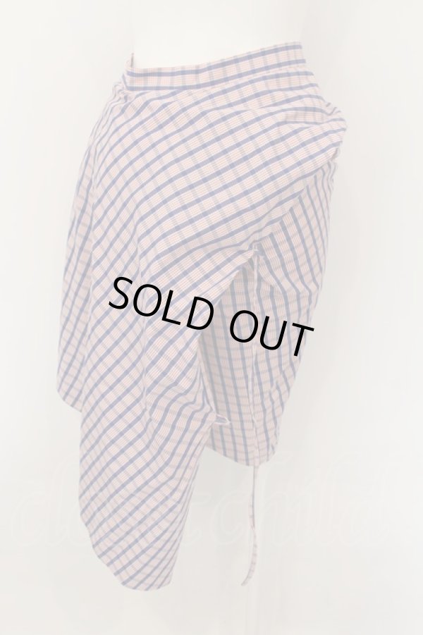 画像3: ヴィヴィアンウエストウッド 中古 / チェックバッスルスカート 40 レッド×ブルー×ホワイト  O-24-10-13-064-sk-IG-ZH (3)