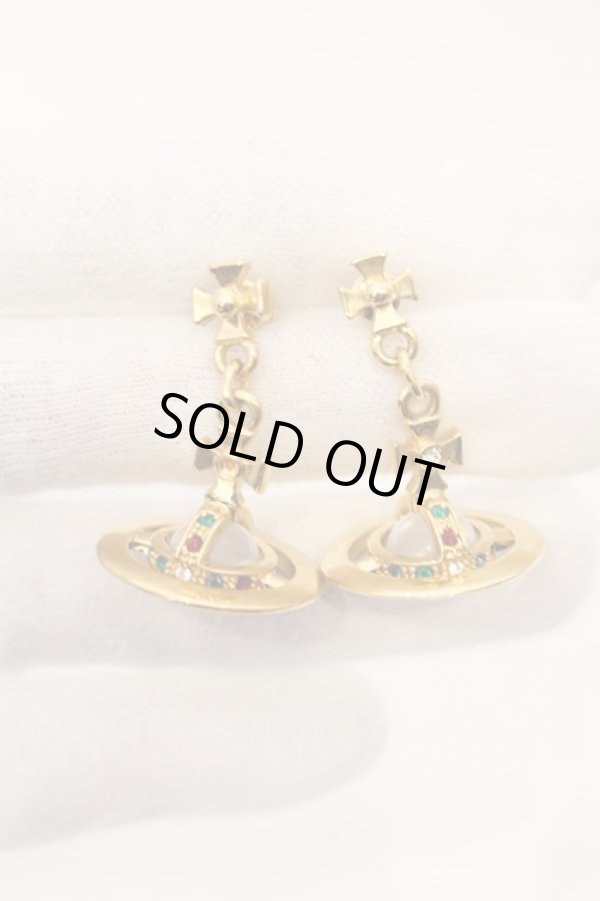 画像2: ヴィヴィアンウエストウッド 中古 / タイニーオーブピアス  ゴールド  O-24-10-13-079-er-YM-OS (2)