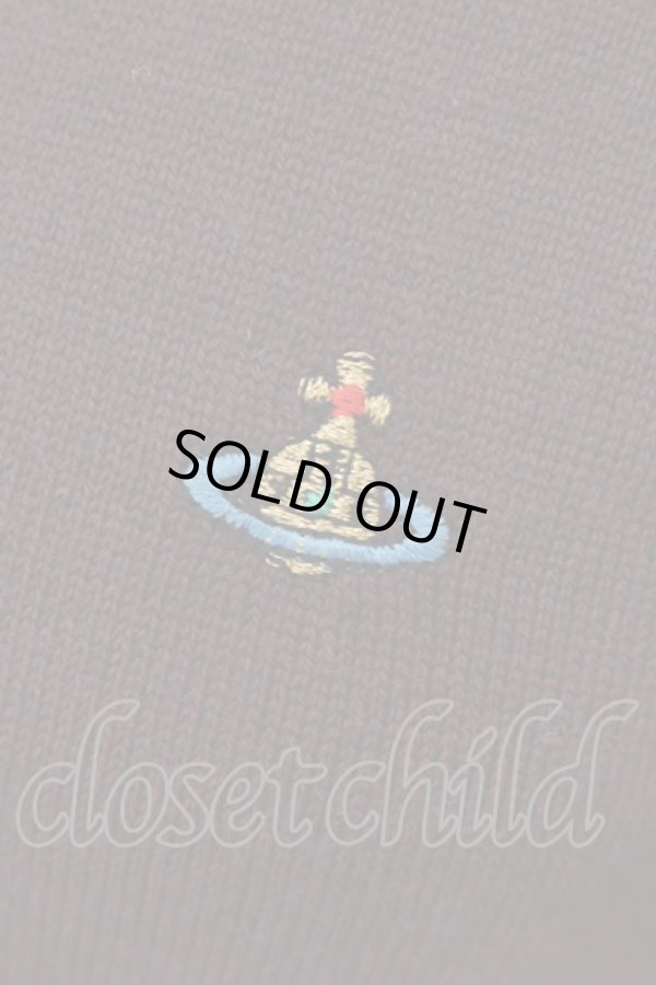 画像2: ヴィヴィアンウエストウッド 中古 / カラーオーブ刺繍カーディガン S ワイン  O-24-10-13-019-to-YM-OS (2)