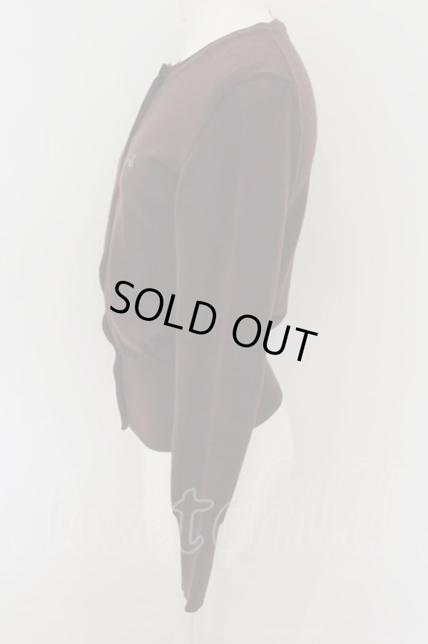 画像3: ヴィヴィアンウエストウッド 中古 / カラーオーブ刺繍カーディガン S ワイン  O-24-10-13-019-to-YM-OS (3)