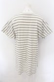 画像3: ヴィヴィアンウエストウッド 中古 / サティアフレームボーダーTシャツ 00 アイボリーｘグレー  O-24-12-15-029-ts-YM-OS (3)